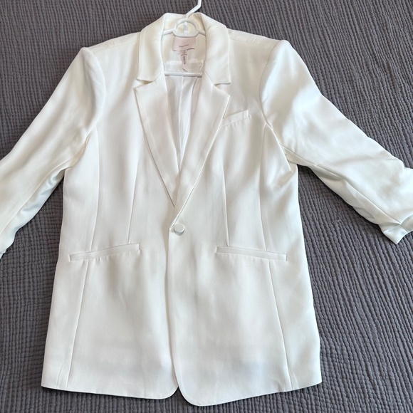 Khloe Ruched Sleeve Blazer Cinq à Sept - 10 - Ivory - Picture 4 of 4